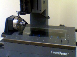 Finescan stage, rotary and camera